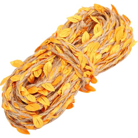Guirlande artificielle feuillage vert orange DIY, décoration de fête mariage jardin maison, 10 mètres/32,8 pieds, vigne synthétique pour décoration (1/5)