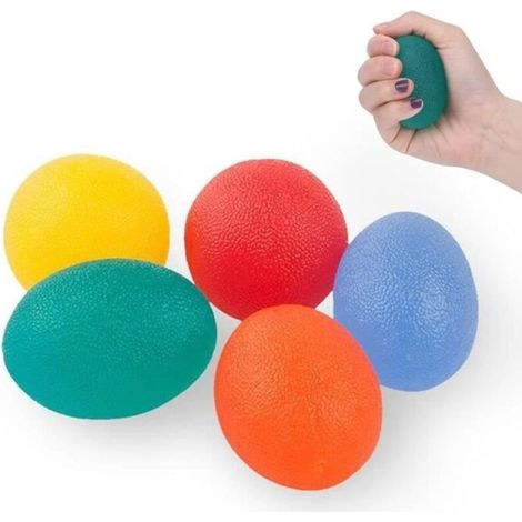 5Pcs Balles D'exercice pour Les Mains, Entraîneur de Doigts, Balle Reeducation Main, Balles de Résistance pour Renfort Musculaire (1/4)