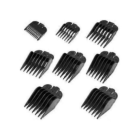Sabots de tondeuse professionnels, longueurs de coupe réglables avec clip en métal, ensemble de 8 pièces pour modèles adaptables, durables et faciles à nettoyer, de haute qualité. (1/5)