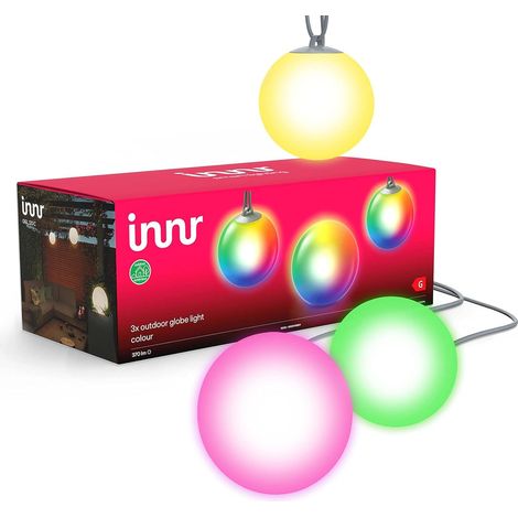 innr Pack Globe x3 blanc éclairage extérieur décoratif