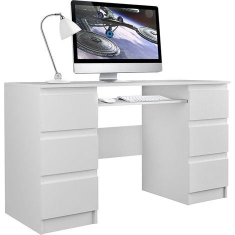 BARI Computer desk Work Gaming Office 6 Drawers Sliding keyboard tray Office furniture (1/2)