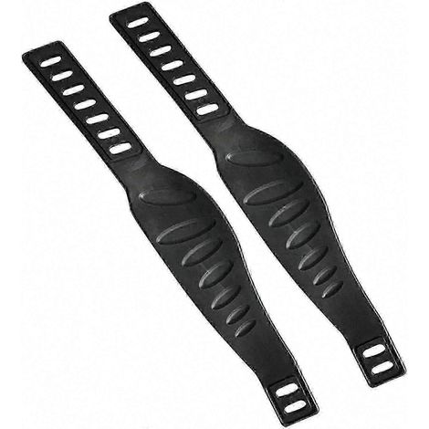 Sangles de pédales de vélo d'appartement réglables, résistantes, pour home trainer et vélo spinning - Lot de 2, noir (1/4)