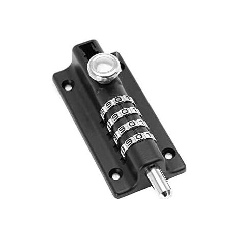 (12×4×3cm)Verrou de verrouillage à combinaison à quatre chiffres - Verrou à combinaison inviolable - Verrou de sécurité pour porte, (1/5)