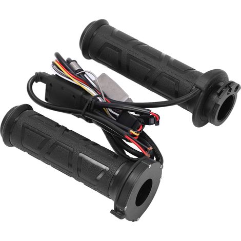 Paar beheizbare Motorradgriffe, 22 mm, 50-70 °C, universell, schwarz, 12 V. (1/5)