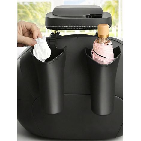 2 Organiseurs de Voiture Suspendus - Support de Parapluie de Voiture et Poubelle avec Crochets - Organiseur de Dossier de Siège de Voiture en Plastique avec Porte-Gobelet (1/5)