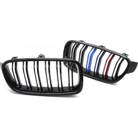 Grilles de calandre BMW serie 3 F30/F31 de 2011 a 2018 Noir Brillant 3 couleurs-42532567 (1/5)