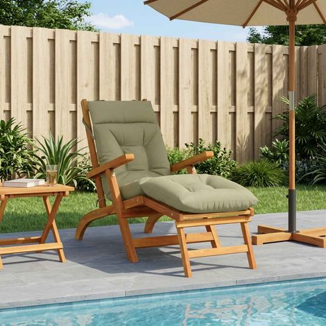 vidaXL Coussin de transat VIANEN 100 % polyester Vert clair (1/5)