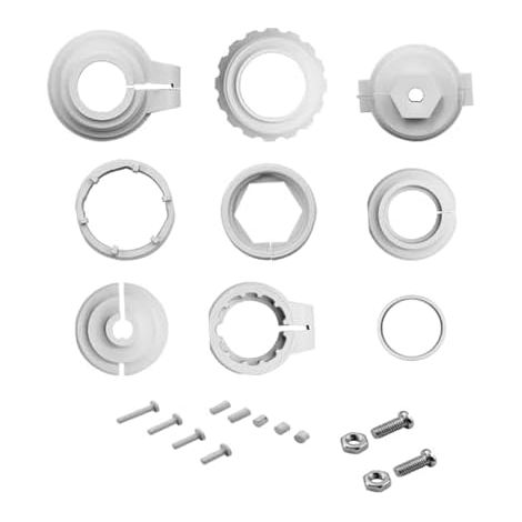 TRV Lot de 9 adaptateurs de valve pour vanne de contrôle de température M30 x 1,5 compatible avec les têtes thermostatiques intelligentes RA RAVL Caleffi Gris (1/5)