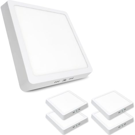 LED 5x Plafonnier LED Carré Saillie 210x210mm 20W CCT 3000-6500K (1/5)
