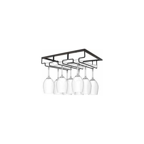 Support porte-verres à vin 3 rangs en acier inoxydable, décoration de table pour bar et cuisine, noir –