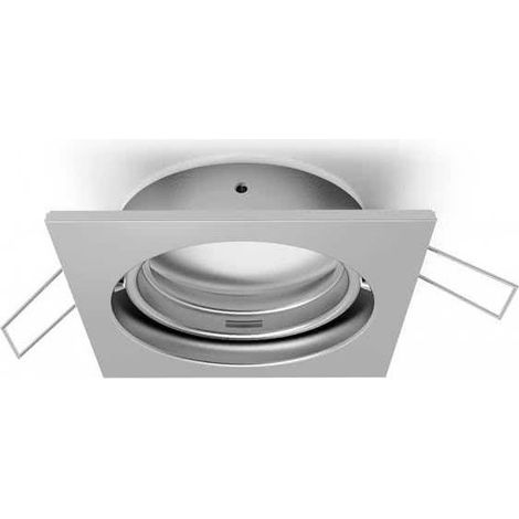 Aro empotrable intake cuadrado rotativo con tierra l.8xan.8xal.2,2cm niquel