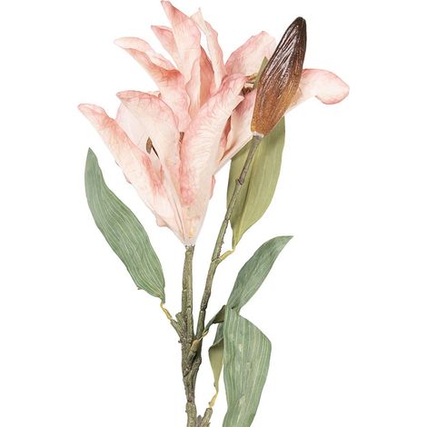 Branche de fleur artificielle pour vase et décoration murale en plastique rose 88 cm - PANGIVO (1/2)