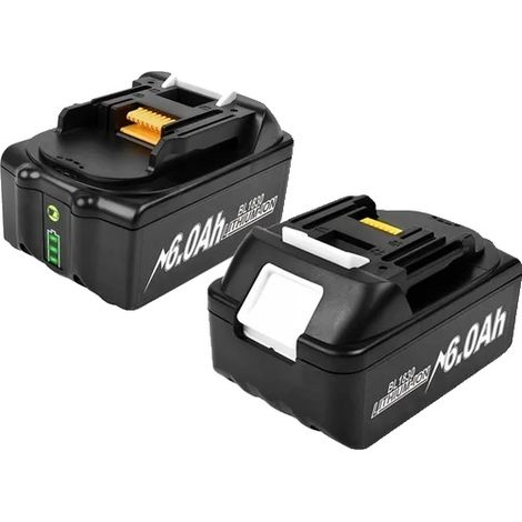 Batterie Makita 18V, capacité 6Ah, technologie lithium-ion, 2 pièces 6Ah, 2pcs 6Ah-a (1/2)