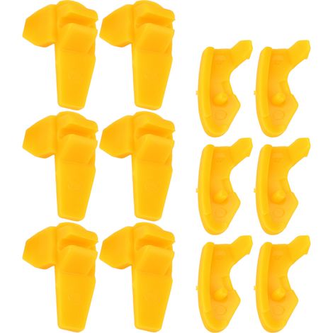 Ortviai Embouts en plastique jaune pour démonte-pneus – 12 pièces (6 paires) avec protecteurs de jantes (1/5)