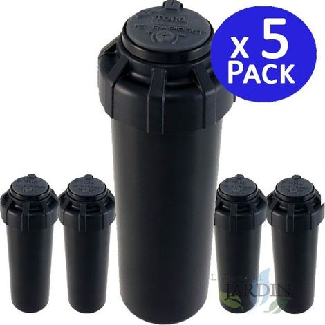 5 Stück Versenkregner Turbinen Rasensprengern T5T RS. Reichweite 7,6 bis 15,2 Meter. Weibliches Gewinde 3/4'' Toro