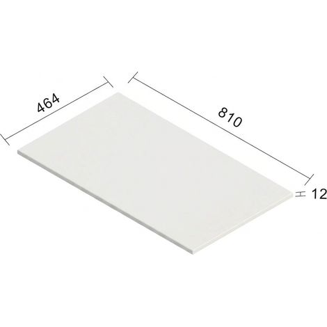 Plan de travail 80 cm pour meuble de salle de bain - épaisseur 12 mm - Ceramia SOLID (1/5)