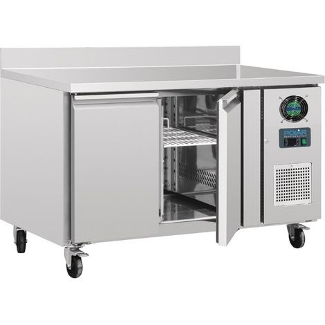 Table Réfrigérée Négative 282 litres - 2 Portes avec Dosseret - Polar