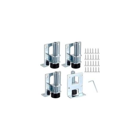 Paquete de 4 patas niveladoras ajustables en forma de L para muebles, soportes de montaje para muebles - Crezuo