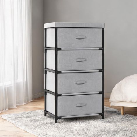 Commode coloris gris en métal 42 x 32 x 80 cm (1/5)
