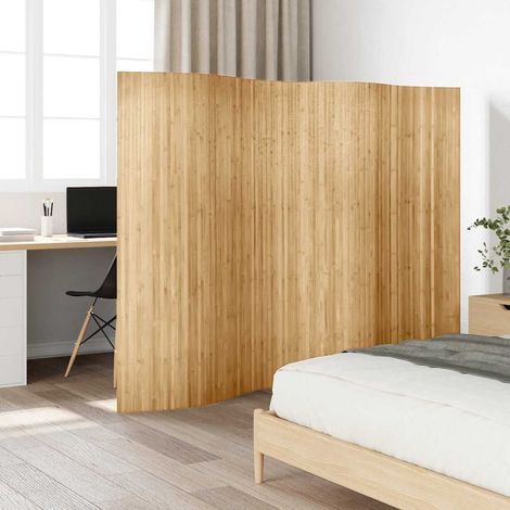 Cloison de séparation-Paravent-Séparateur de pièce Bambou 250 x 165 cm Naturel (1/5)