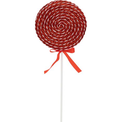 Sujet sucette polystyrène D.19cmxH.50cm rouge - Atmosphera créateur d'intérieur (1/2)
