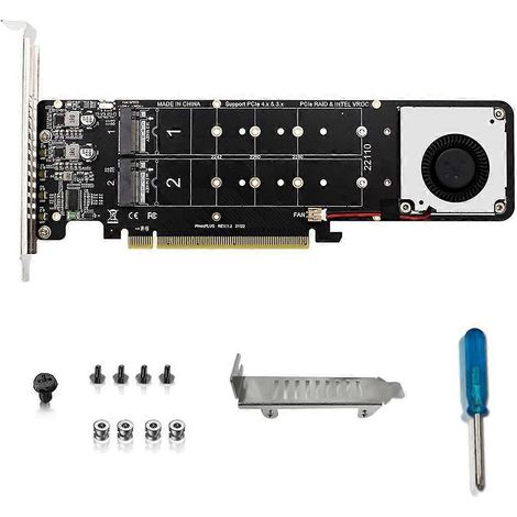 PCI Express 4.0 x16-Umschaltung auf 4 NVMe-Ports für M.2-Adapter mit RAID-Unterstützung (1/5)