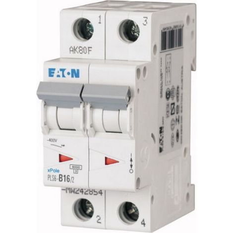 Moeller / Eaton PLS6-D16/2-MW - 242903 Disjoncteur 16A - D - 6kA - 2poles