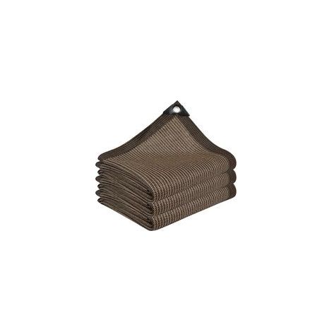 Store vénitien 2x3m avec 80% d'ombrage, toile anti-UV pour terrasse et balcon, coloris marron (1/5)