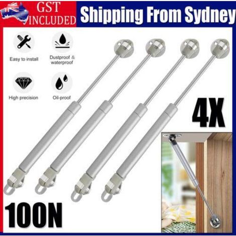 4 vérins à gaz 100 N pour charnières de porte de placard de cuisine, supports de porte. (1/5)