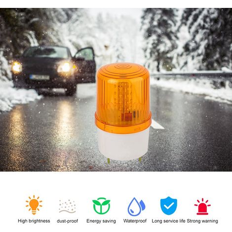 Projecteur LED Jaune Clignotant pour Signalisation Chantier et Sécurité Routière (110V) (1/5)