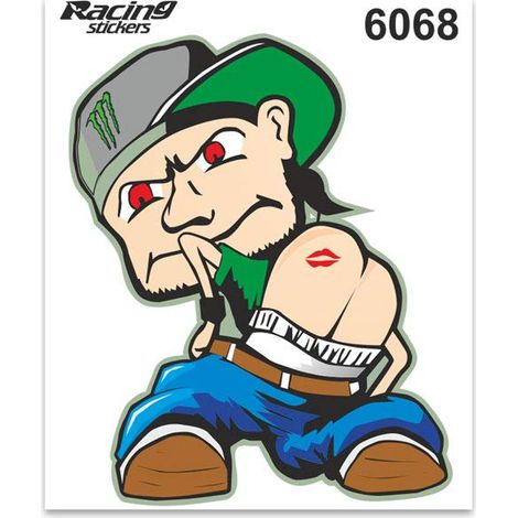Adesivi Sticker Monello Kiss, 10 x 12 cm (1/4)