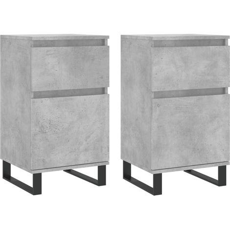 Credenza buffet cassettiera armadio contenitore organizer cucina soggiorno soggiorni set da 2 40 x 35 x 70 cm derivati del legno grigio 020036848