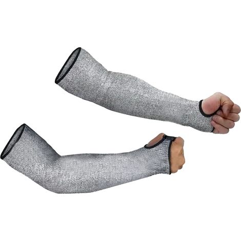 Lot de 2 manchons de protection pour les bras, résistants aux coupures et aux coups de couteau, respirants, niveau de protection 5. (1/5)