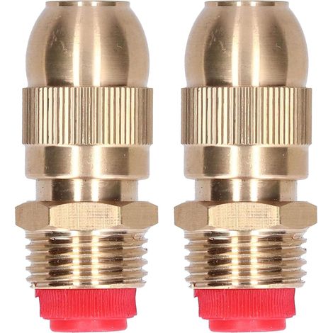 2 Pieces Brass Mist Nozzles, G1/2" (DN15) Spray Nozzle Misting Water Pipe Fitting for Gardening and Agriculture Irrigation Sprinkler (1/5)