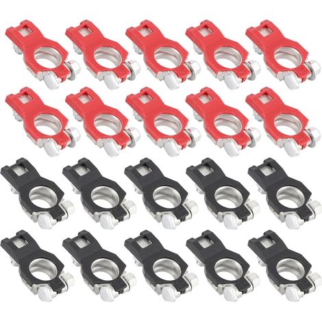 Ensemble de Terminaux Positifs et Négatifs 20pcs, Conçu pour s'adapter à, Kit de Connecteurs de Pinces à Bornes de Batterie en Cuivre avec Une Large Gamme D'applications, (1/5)