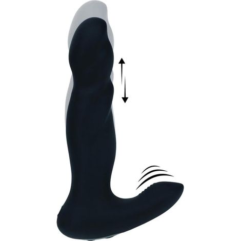 Masseur de prostate en silicone vibrant et pénétrant - Noir (1/5)