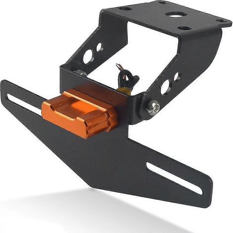 Support de plaque d'immatriculation arrière pour moto avec éclairage LED pour KTM Duke 125 250 390 Duke125 Duke250 Duke390 2017-2020 2021 2022 2023 (Orange) (1/5)