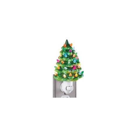 3D-Weihnachtsbaum-Nachtlichter aus Kunstharz, geeignet für Haus und Garten (grün) - Crezuo
