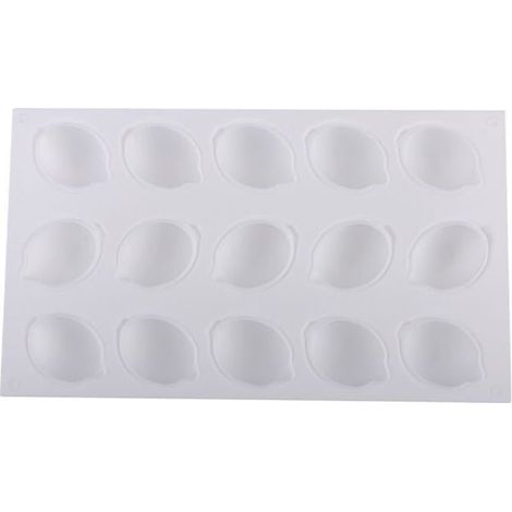 Moule à cake citron en silicone réutilisable, résistant de -40 °C à 230 °C, 17,2 x 29,7 cm, blanc, cuisson douce (1/5)