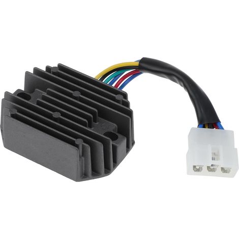 6-Pin Voltage Regulator Rectifier for Kubota for Yanmar Kokusan Denki ZD18 ZD21 ZD25 RTV500 YM122 YM126, Regulator Rectifier 15351-64600/15351-64601/15531-64603/19267-64602