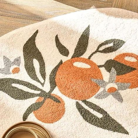 Tapis de sol antidérapant salle de bain, motif fleur d'oranger, 50x80 cm, absorbe l'eau, entrée toilettes, moquette antidérapante maison, livraison rapide (1/3)