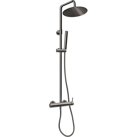 Novaservis Ferro Ciriculus - Duschset mit Armatur, Durchmesser 25 cm, gun metal NP85-BCK7UGM (1/2)