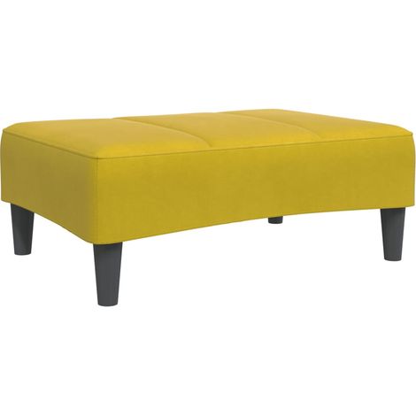vidaXL Poggiapiedi Giallo 77x55x31 cm in Velluto (1/5)