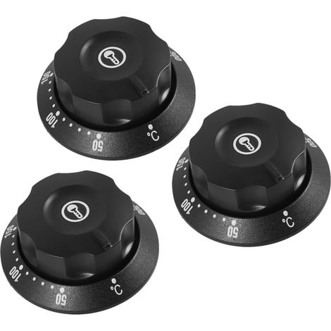 Lot de 3 Couvercles pour Boutons de Commande de Thermostat Universels, Protection pour Boutons de Cuisinière, Four, Friteuse, Diamètre 50-300, Accessoires la Cuisine Thermomètre (1/5)
