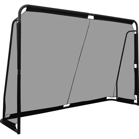 Fußballtor, Metallrahmen & PE-Netz, 300 x 200 cm, Schwarz