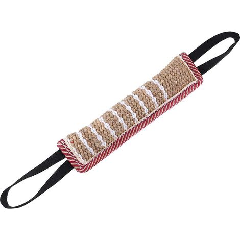 Jouet à tirer pour chien, coussin à mâcher en jute, jouet interactif pour chiens de taille moyenne à grande