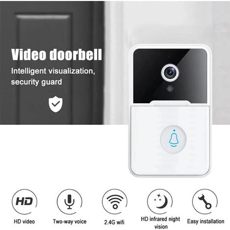 Intelligente Video-Türklingel mit HD-Video, Sicherheits-Gegensprechanlage per App und Nachtsicht.