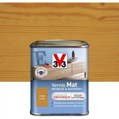Barniz para muebles y objetos V33, roble dorado mate, 0,25 l V33