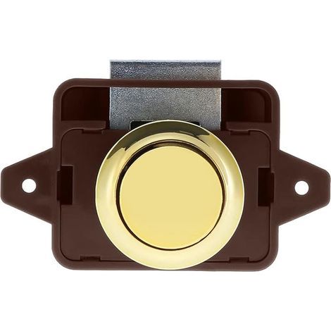 Lot de 5 verrous à bouton-poussoir, serrures de tiroir d'armoire, boutons de serrure de porte sans clé pour caravane (1/5)