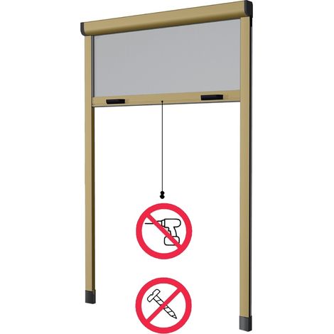 ZANZARIERA BAZAR 160x170 CON FRIZIONE BRONZO